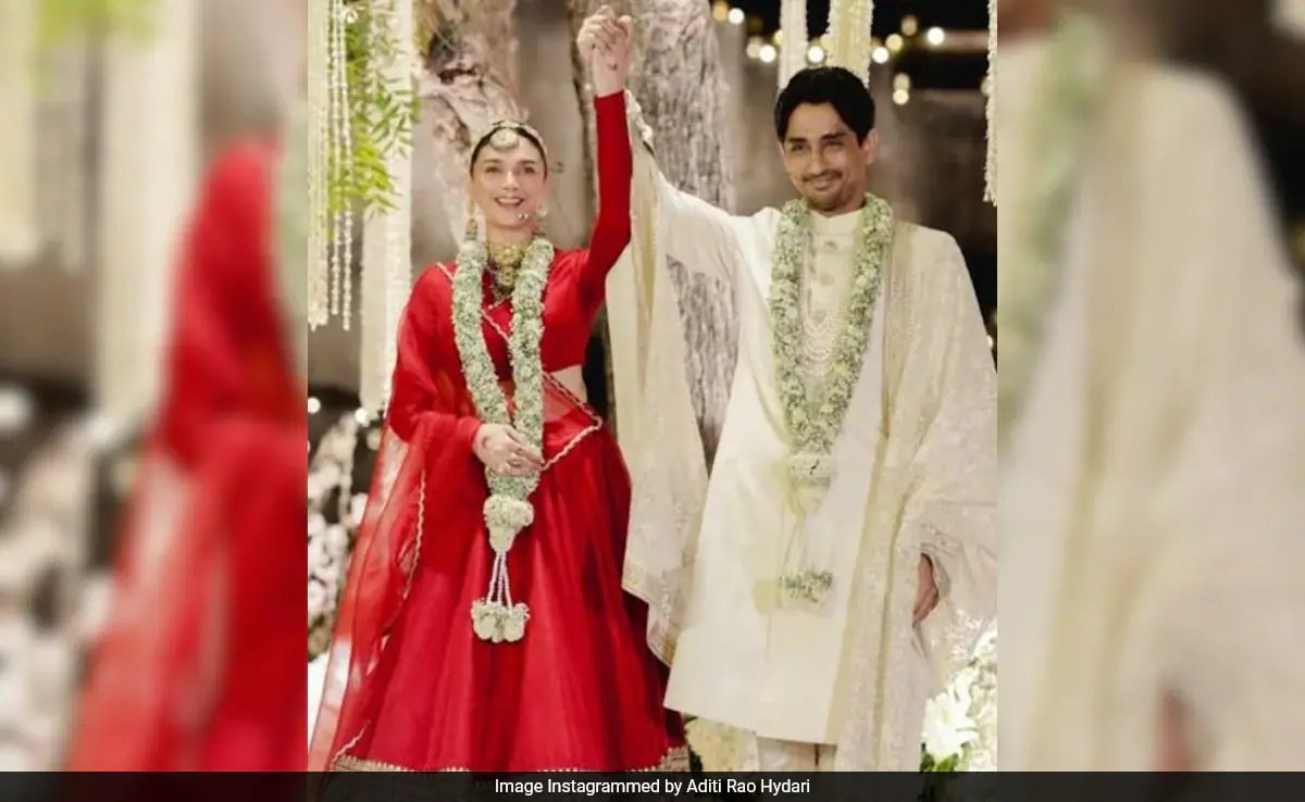अदिति राव हैदरी और सिद्धार्थ ने अपनी शादी की नई तस्वीरें साझा कीं (इस बार, यह राजस्थान है)