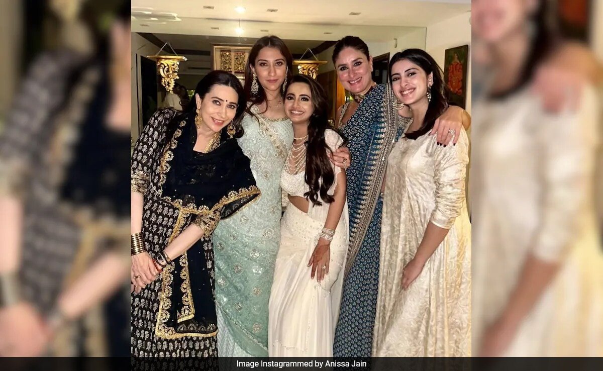 आदर जैन-अलेखा आडवाणी की अंदर की तस्वीर में करीना-करिश्मा कपूर, नव्या नंदा रोका