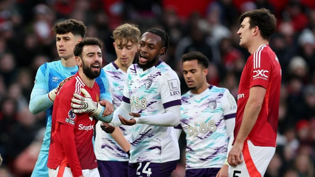 घरेलू मैदान पर बोर्नमाउथ के खिलाफ 0-3 से हार के बाद मैनचेस्टर यूनाइटेड ने अवांछित प्रीमियर लीग रिकॉर्ड दर्ज किया घरेलू मैदान पर बोर्नमाउथ के खिलाफ 0-3 से हार के बाद मैनचेस्टर यूनाइटेड ने अवांछित प्रीमियर लीग रिकॉर्ड दर्ज किया