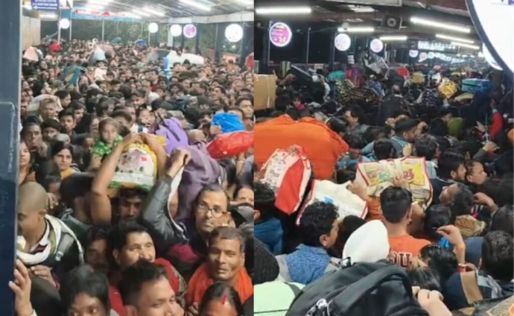 घातक भगदड़ से पहले वीडियो नई दिल्ली रेलवे स्टेशन पर बड़े पैमाने पर भीड़ दिखाते हैं