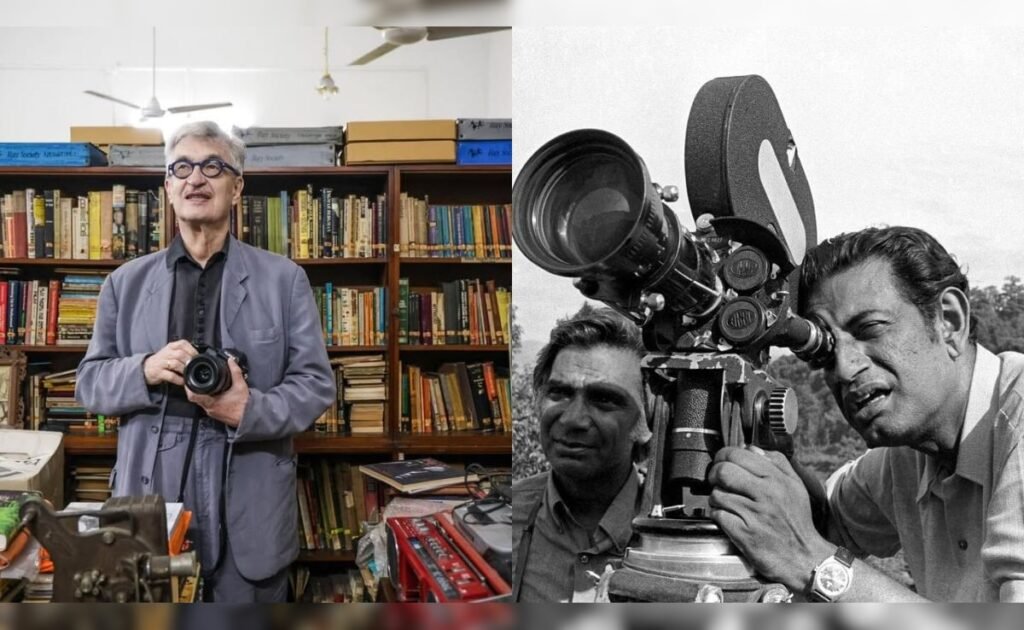 जर्मन फिल्म निर्माता विम वेंडर्स कोलकाता में सत्यजीत रे के घर का दौरा करते हैं जर्मन फिल्म निर्माता विम वेंडर्स कोलकाता में सत्यजीत रे के घर का दौरा करते हैं