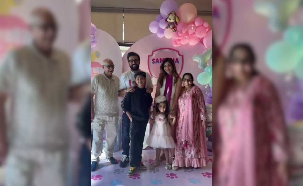 शिल्पा शेट्टी की बेटी समिशा के पंजे गश्ती-थीम वाले जन्मदिन के अंदर
