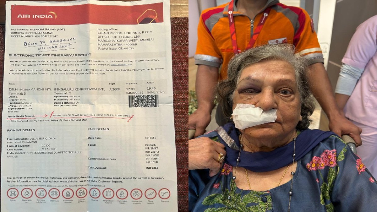 एयर इंडिया द्वारा व्हीलचेयर से इनकार करने के बाद बुजुर्ग महिला दिल्ली हवाई अड्डे पर गिरती है: 'मानव जीवन के लिए थोड़ा मूल्य'
