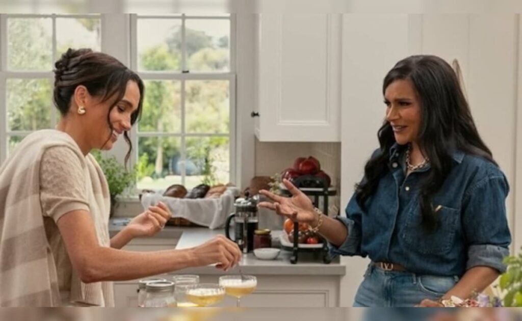 मेघन मार्कल को सही करने के लिए बैकलैश प्राप्त करने के बाद मिंडी कलिंग प्रतिक्रिया करता है प्यार के साथ, मेघन: "बड़ी खबर"