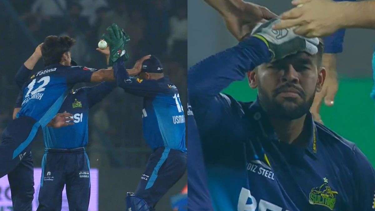 गेंदबाज PSL 2025 में आक्रामक उत्सव के दौरान चेहरे पर विकेटकीपर को स्मैश करता है घड़ी