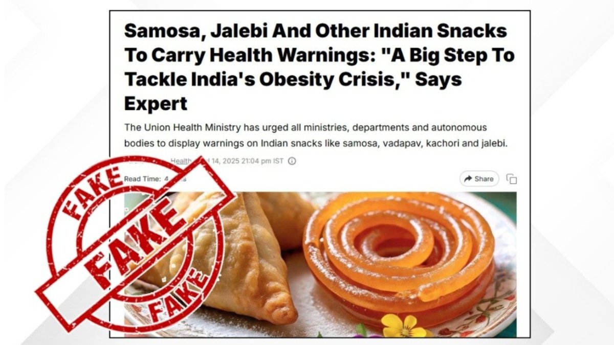 समोसे या जलेबिस के खिलाफ कोई चेतावनी नहीं, 'तेल और चीनी बोर्ड' सलाहकार विवाद पर स्वास्थ्य मंत्रालय का कहना है
