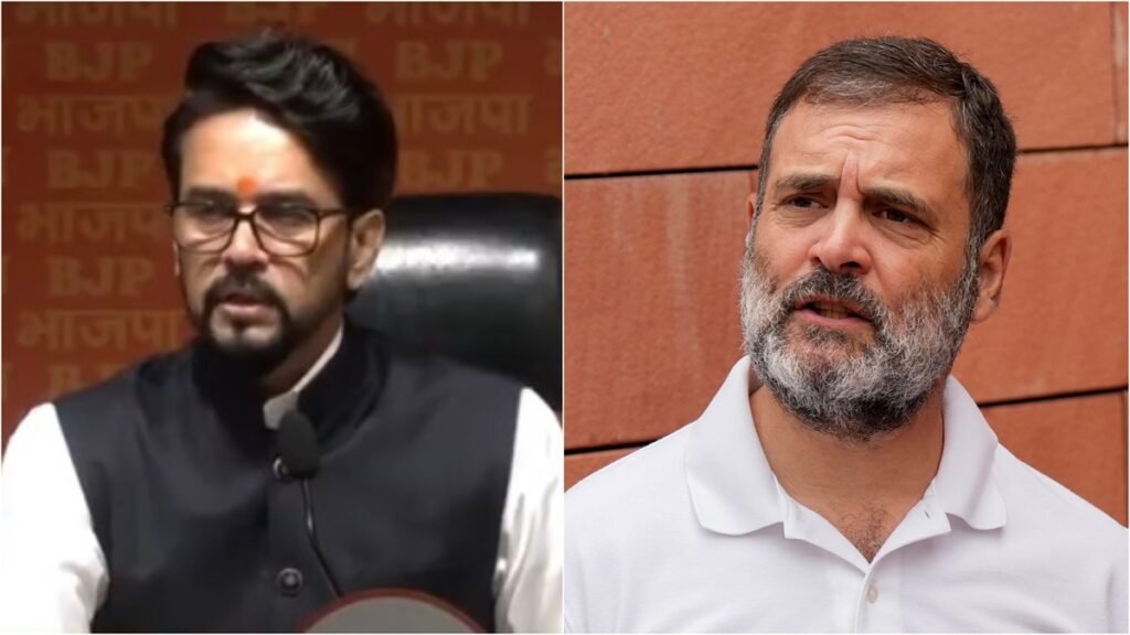अनुराग ठाकुर ने राहुल गांधी को 'वोट चोरी' के आरोपों पर पटक दिया, बंगाल के राय बारली, वायनाद, बंगाल के मामलों का हवाला दिया