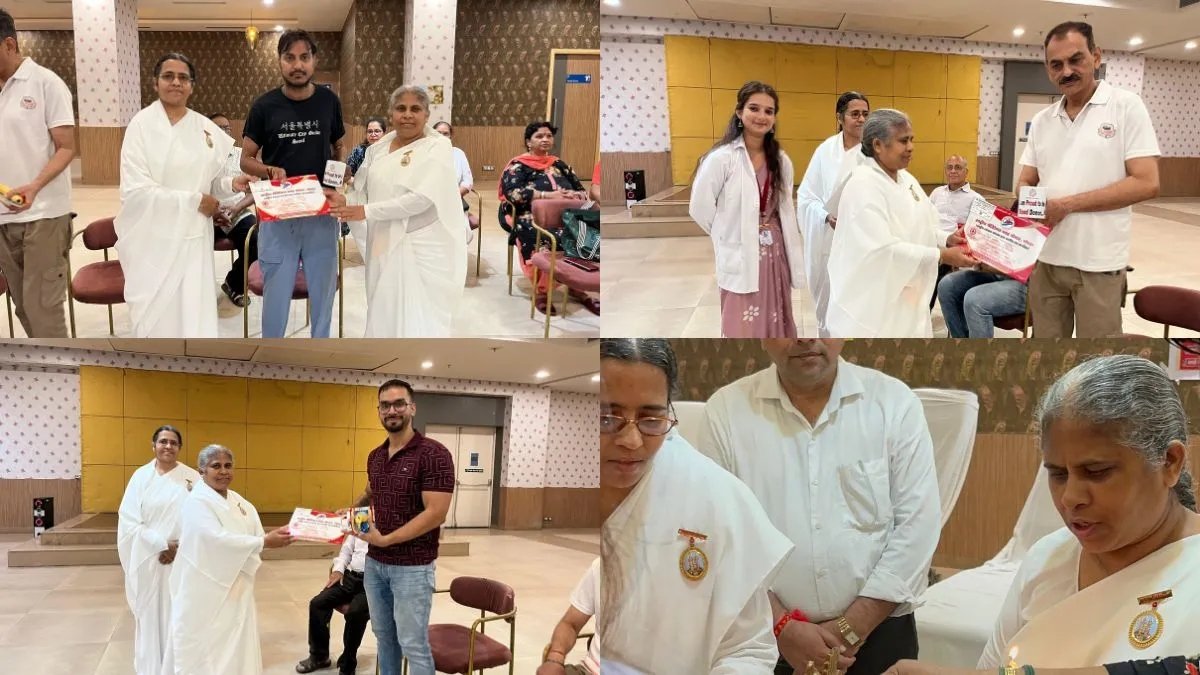 ब्रह्मा कुमारिस ने 10,000 से अधिक रक्त दान शिविरों के साथ दादी प्रकाशनी की 18 वीं मृत्यु की सालगिरह को चिह्नित किया