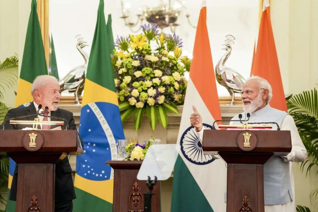 जब भारत, ब्राजील एक साथ काम करते हैं तो ग्लोबल साउथ की आवाज मजबूत होती है: पीएम मोदी जब भारत, ब्राजील एक साथ काम करते हैं तो ग्लोबल साउथ की आवाज मजबूत होती है: पीएम मोदी