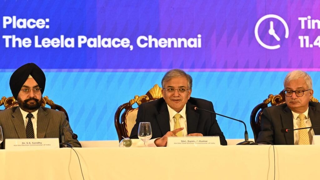 सीईसी ज्ञानेश कुमार का कहना है कि चुनावी प्रलोभनों के खिलाफ तमिलनाडु में एमसीसी को सख्ती से लागू किया जाएगा सीईसी ज्ञानेश कुमार का कहना है कि चुनावी प्रलोभनों के खिलाफ तमिलनाडु में एमसीसी को सख्ती से लागू किया जाएगा