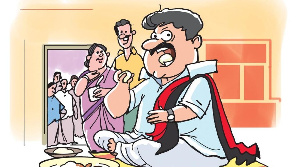 एक छोटी सी कहानी में DMK कार्यकर्ताओं की राजनीतिक कुशलता को दर्शाया गया है एक छोटी सी कहानी में DMK कार्यकर्ताओं की राजनीतिक कुशलता को दर्शाया गया है