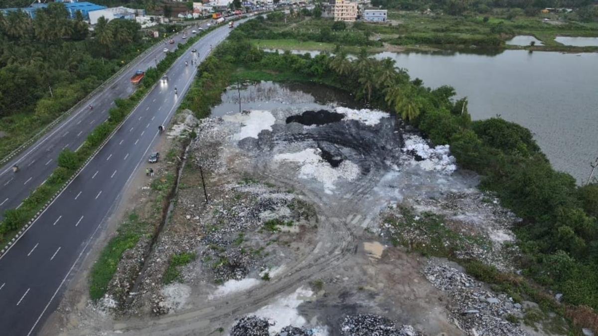 शूलागिरी आर्द्रभूमि औद्योगिक कचरे के जहरीले बिस्तर में बदल गई