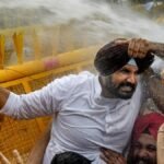 ग्रामीण की मौत के बाद पंजाब कांग्रेस सदस्यों द्वारा आप के खिलाफ प्रदर्शन के दौरान पानी की बौछारें छोड़ी गईं